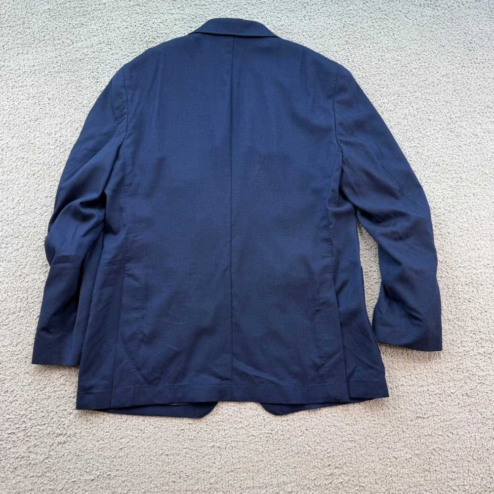 Peter Millar Crown Crafted The Excursionist Flex Blazer Navy Blue Wool 42 Coat
